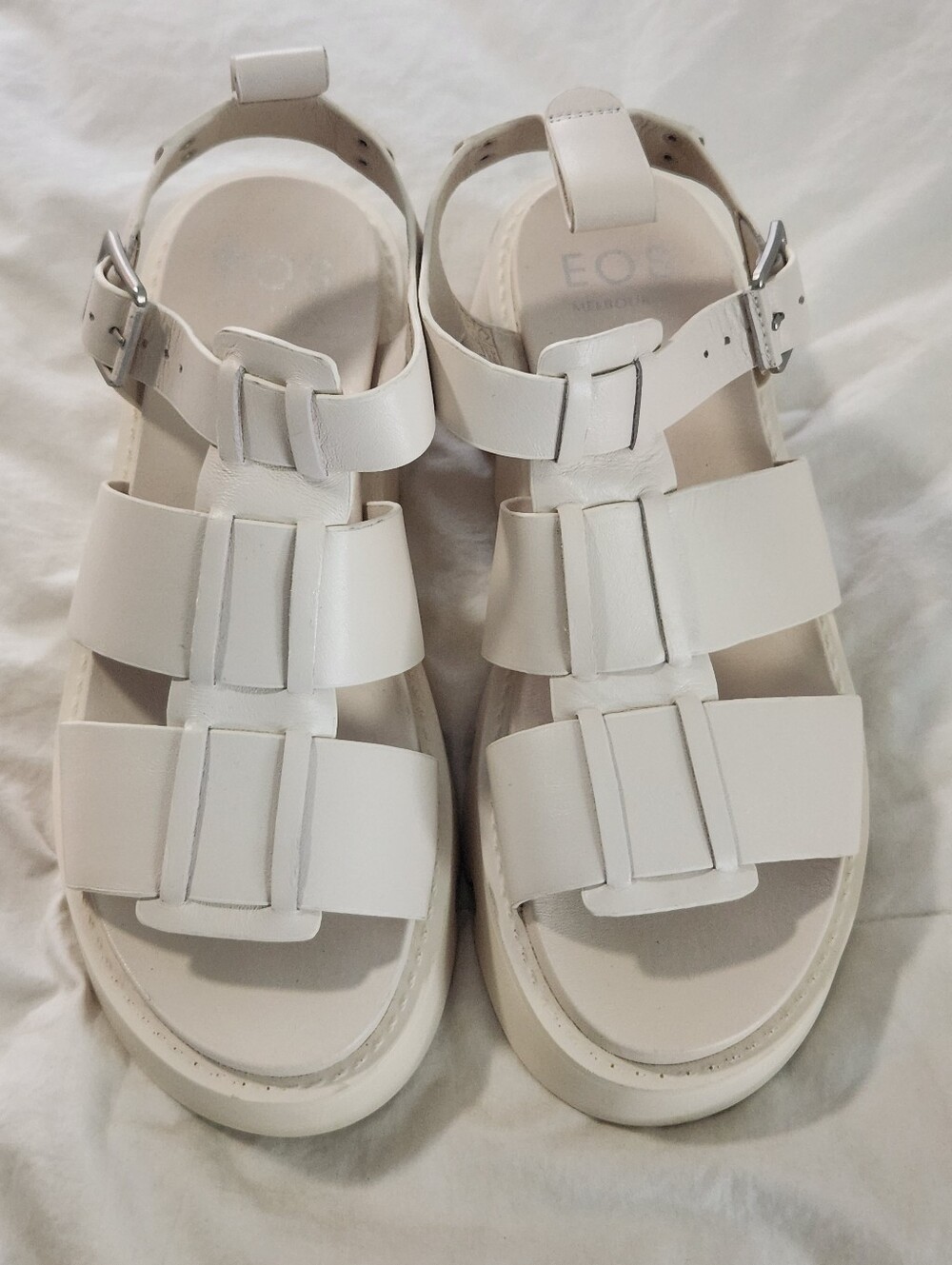 EOS Footwear Kailan Wedge Sandal Size 39 US SIZE 8.5 /9 Ivory Comfort